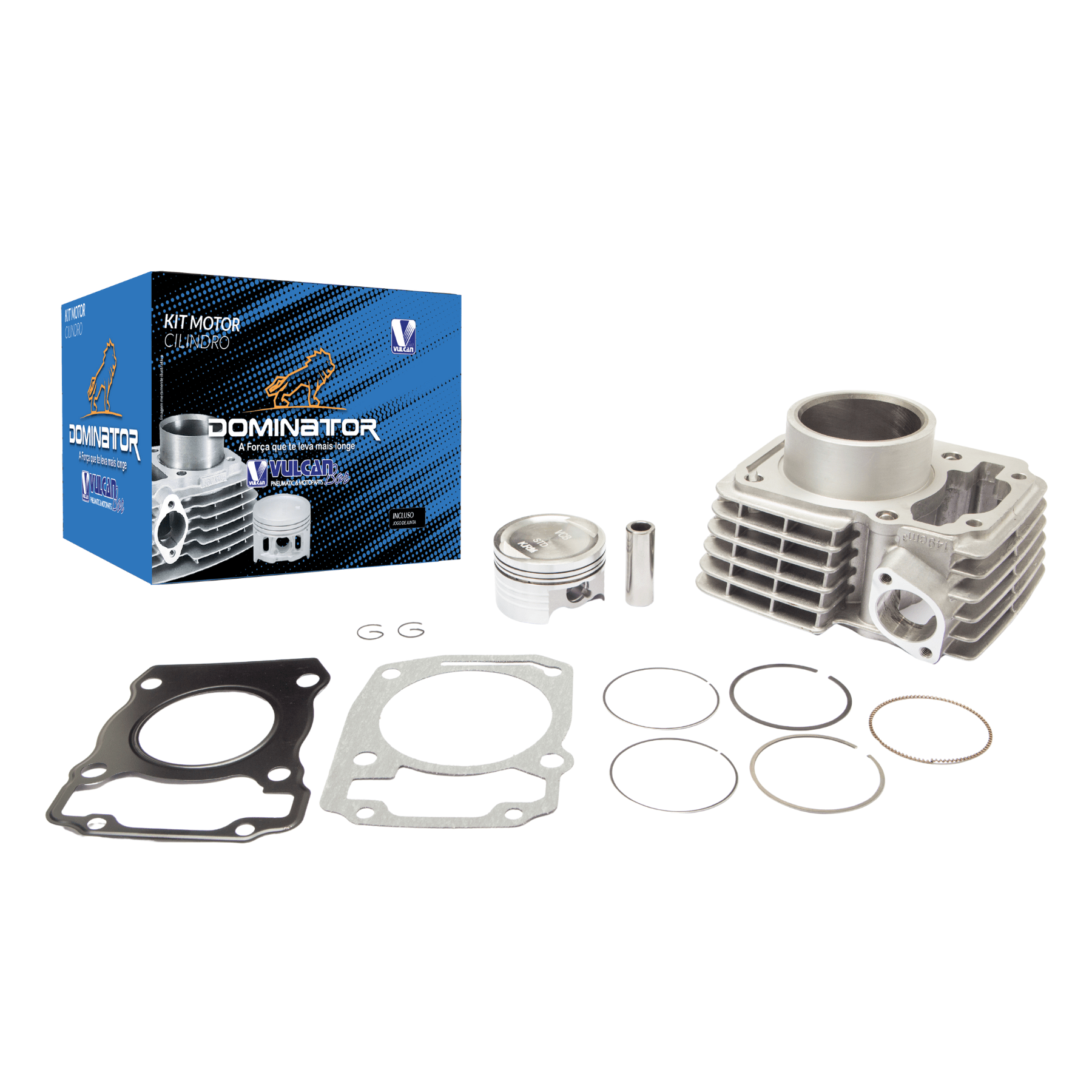 Kit cilindro do motor p/ moto honda cg 150 titan 04/16 150 bros 06/14 crf 150 f 12/... (compl. c/ kit "a" de juntas) pino 14mm